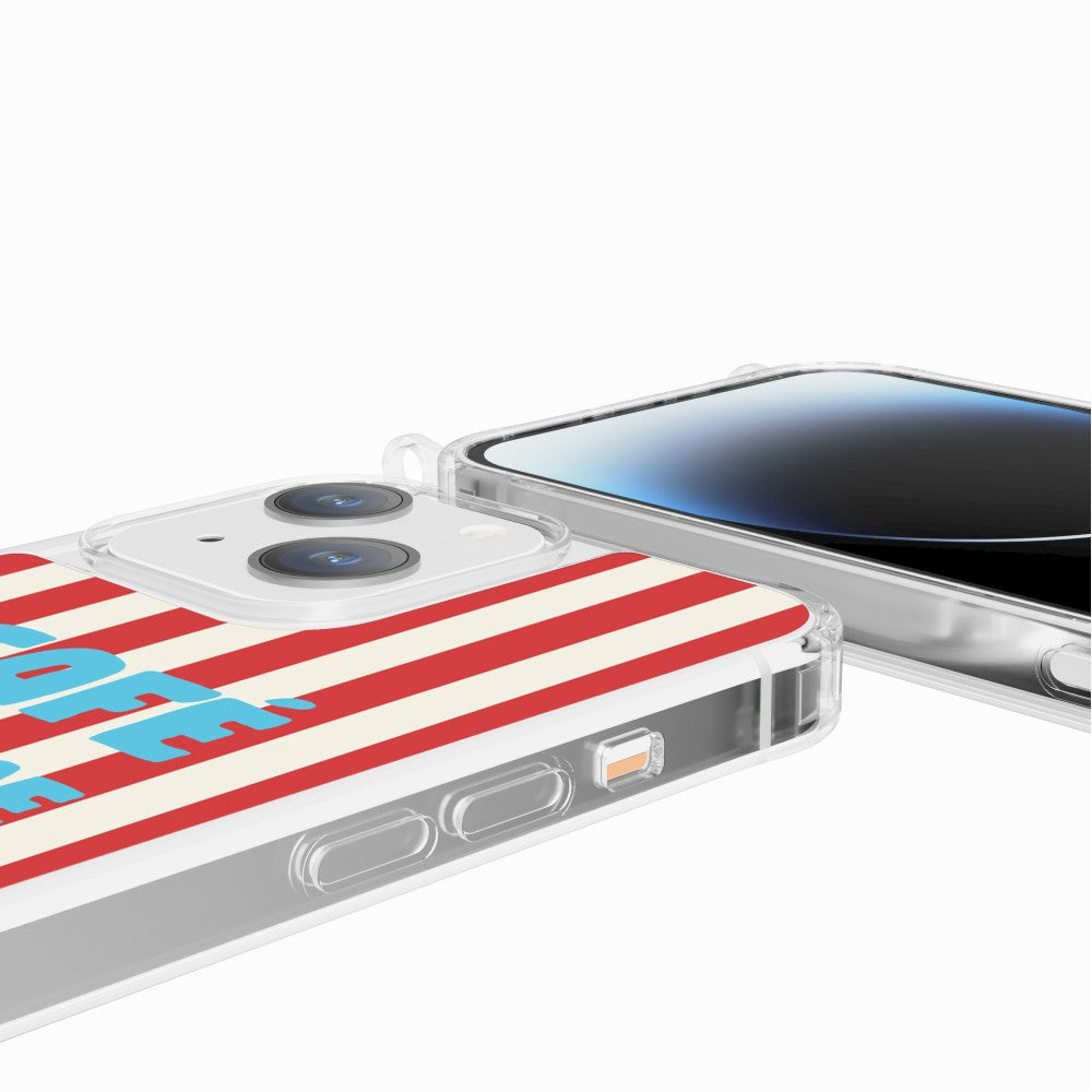 Coque Anneaux Imprimee Cafe Creme