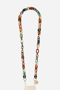 Chaine Longue Ambre Multicolore 120 cm