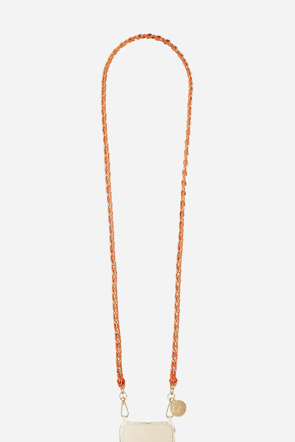 Chaine Longue Lou Orange 120 cm