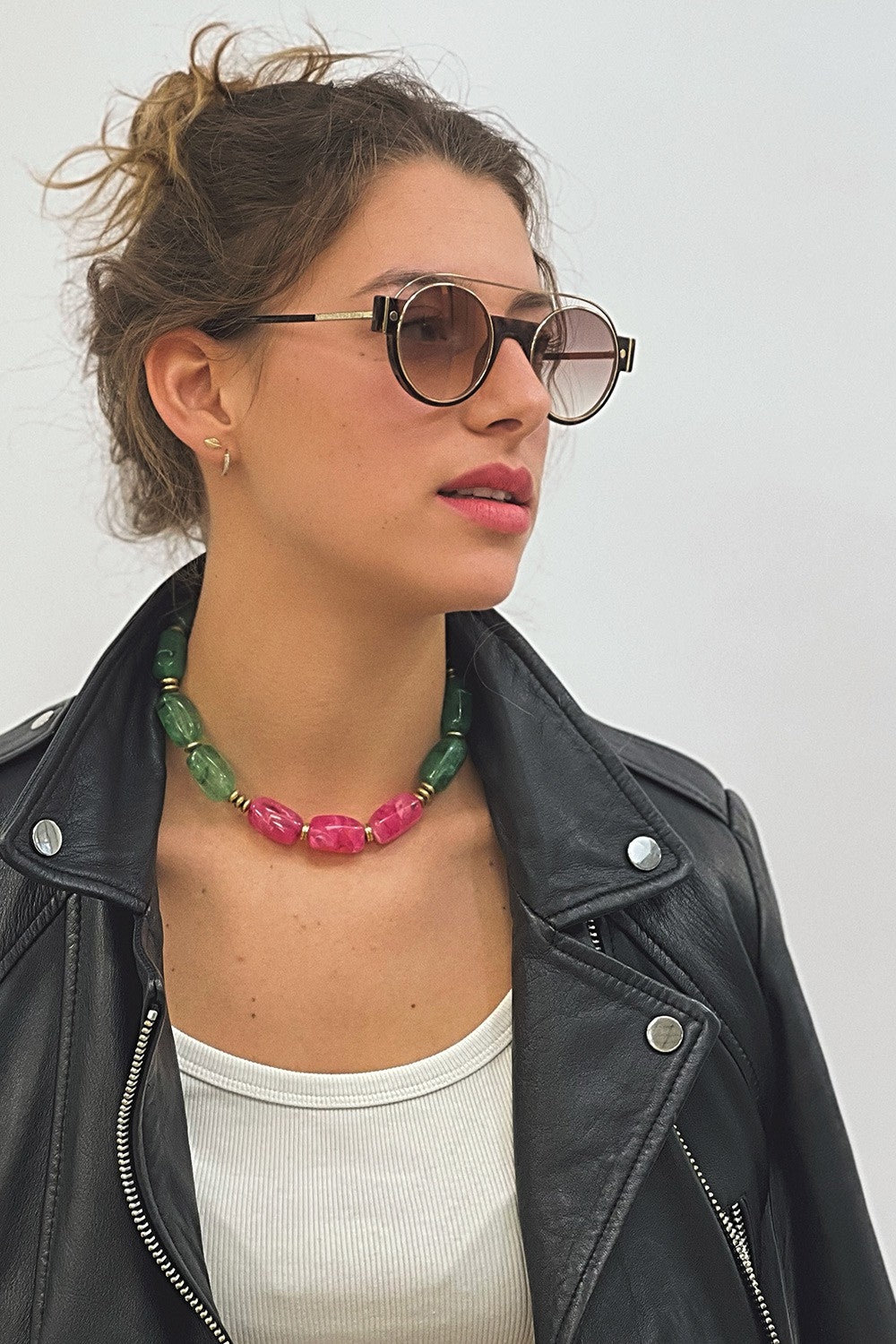 Chaine Courte Divya Vert 40 cm