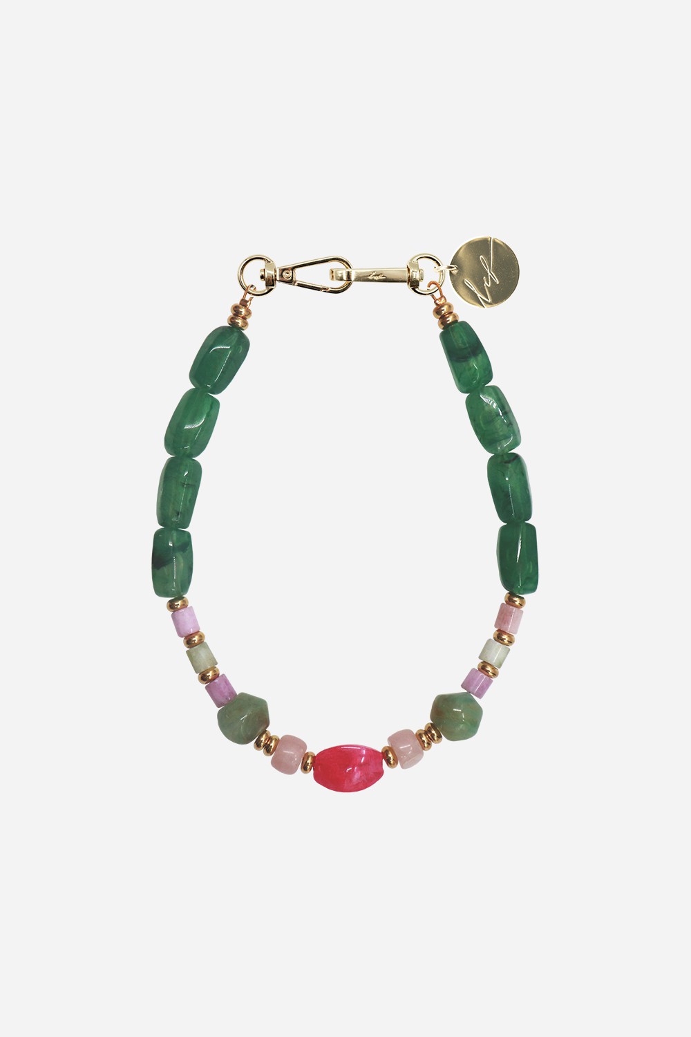 Chaine Courte Divya Vert 40 cm