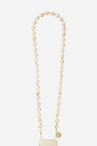 Chaine Longue Leonie Beige 120 cm