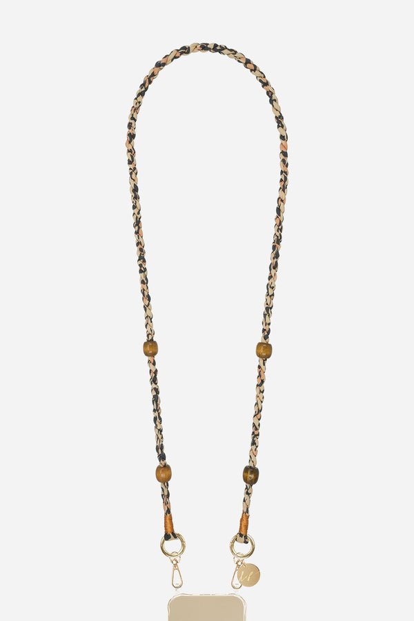 Chaine Longue Leo Marron 120 cm