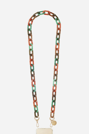 Chaine Longue Ninon Orange 120 cm