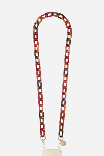 Chaine Longue Tina Bordeaux 120 cm