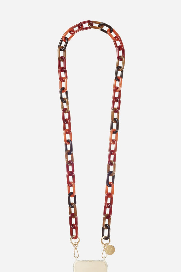 Chaine Longue Tina Bordeaux 120 cm