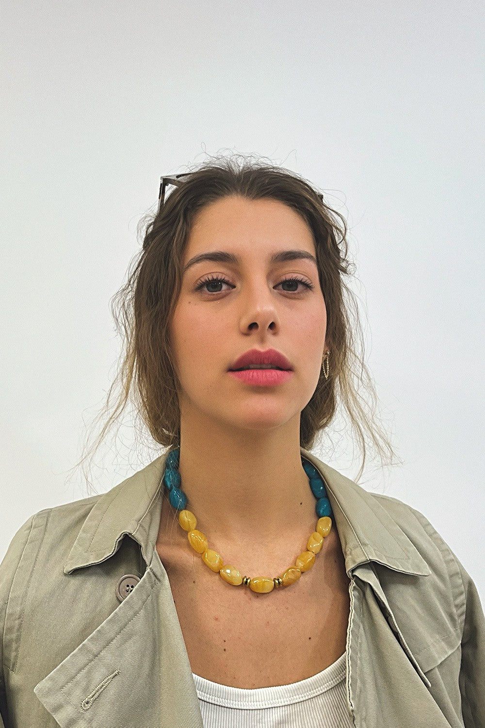 Jewelry Necklace Daya Beige 40 cm