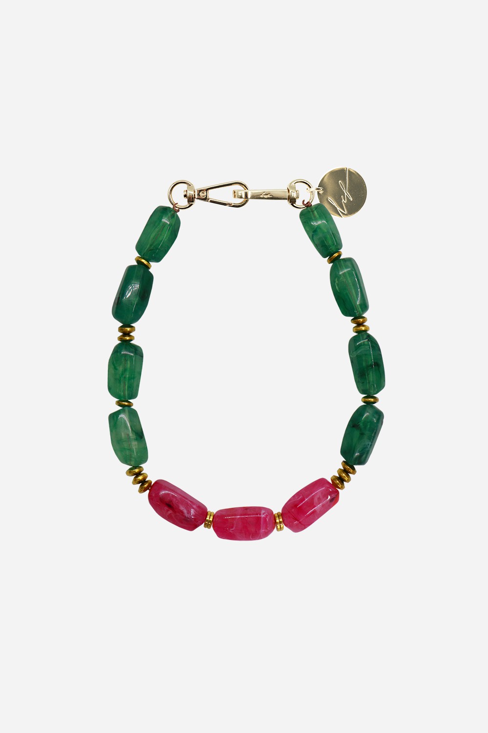 Chaine Courte Divya Vert 40 cm