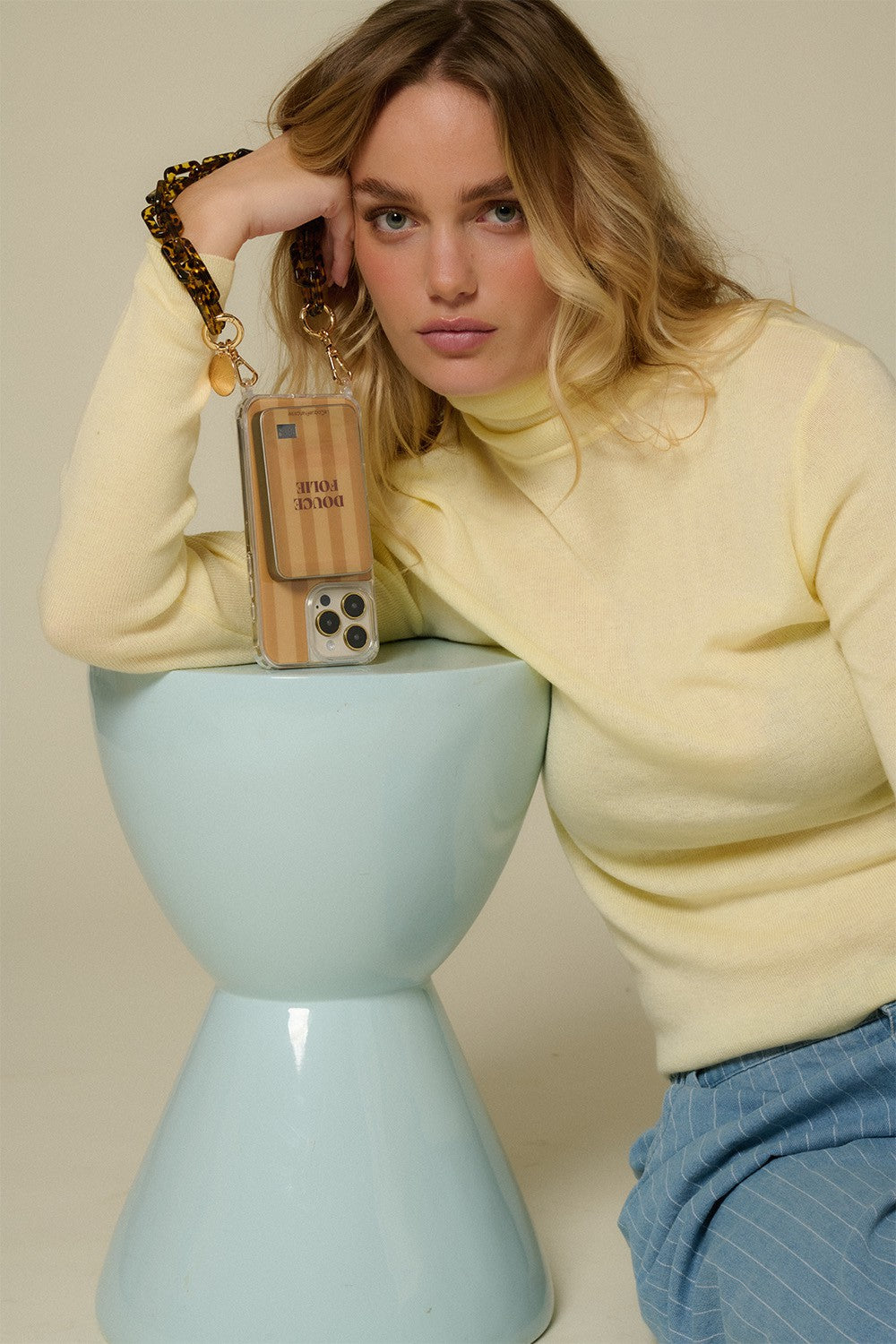 Chaine Courte Emmy Marron 40 cm