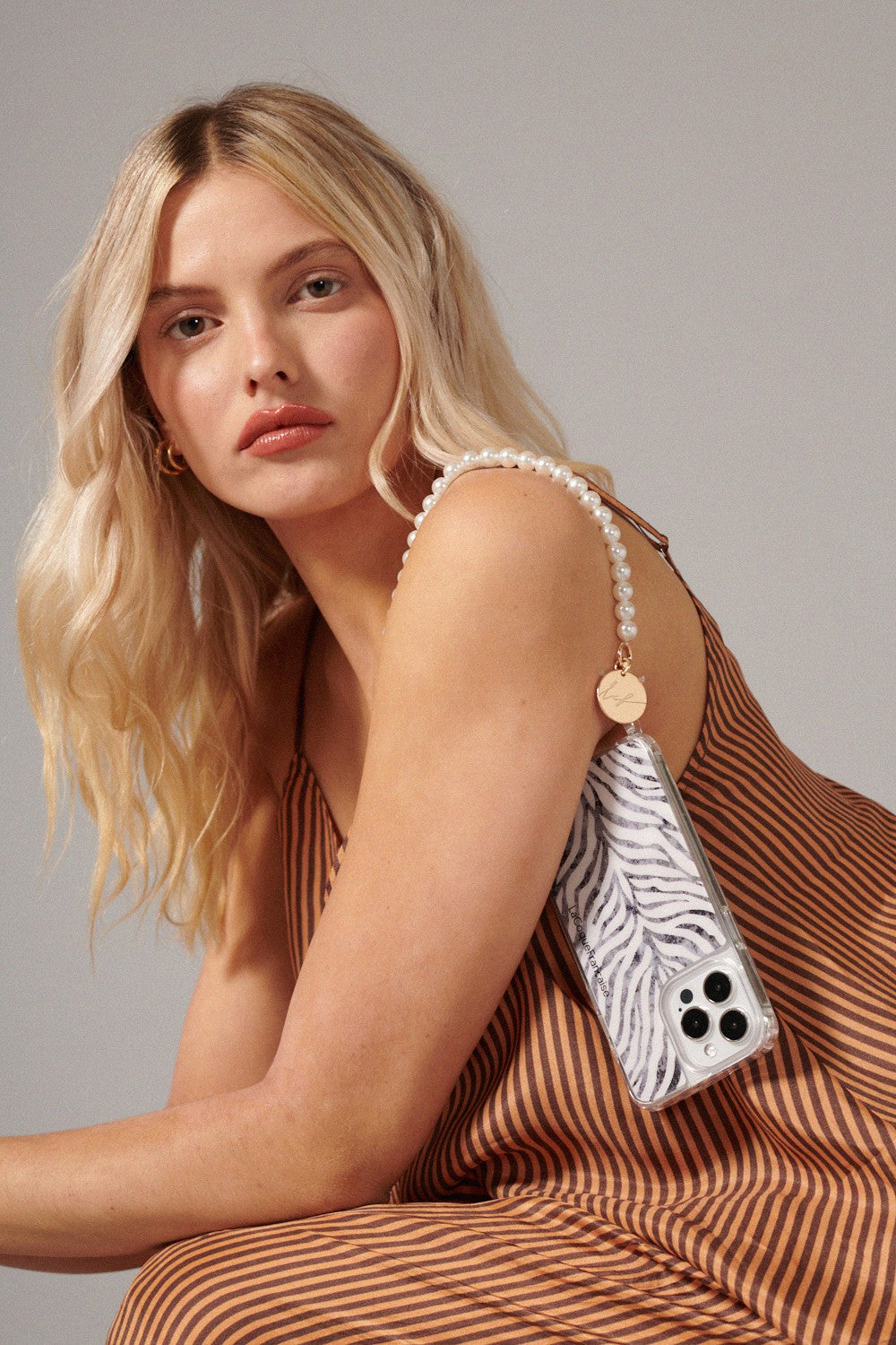 Chaine Courte Agathe Blanc 40 cm