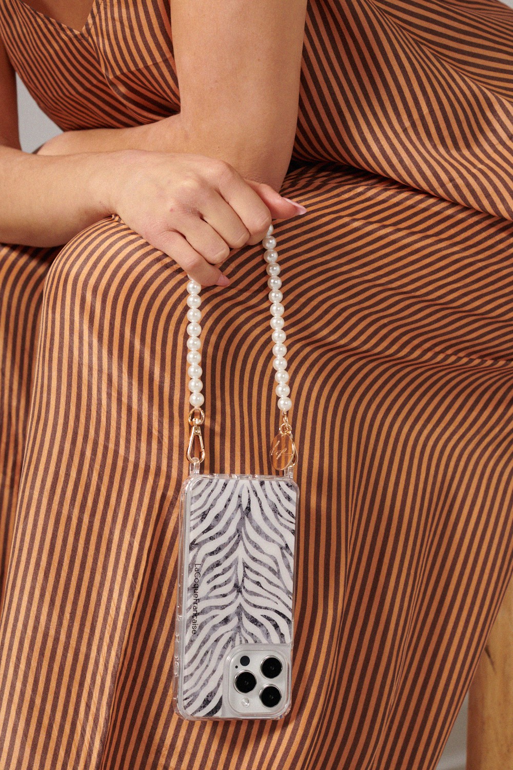 Chaine Courte Agathe Blanc 40 cm