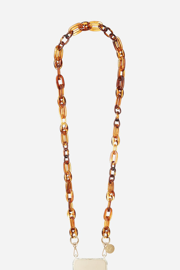 Chaine Longue Ambre Marron 120 cm