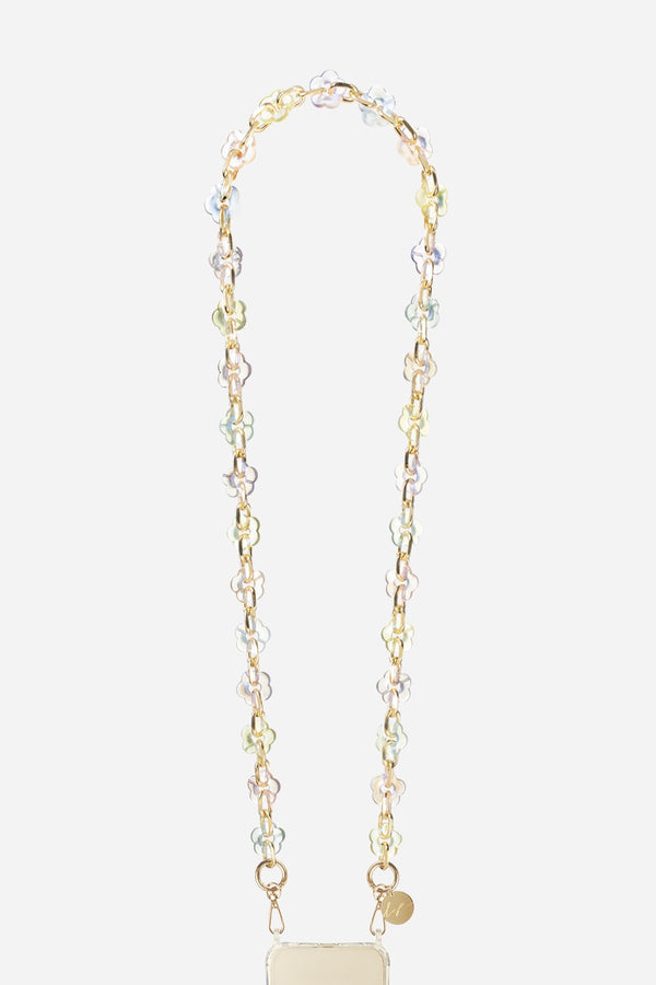 Chaine Longue Cassy Fleurs Holographique 120 cm
