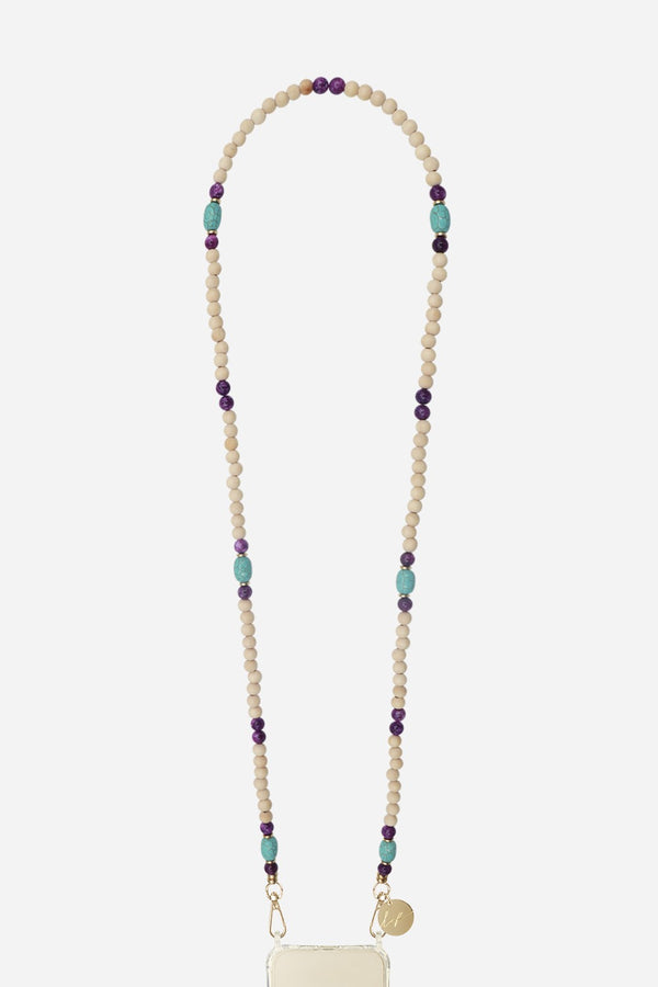 Chaine Longue Hayley Violet 120 cm