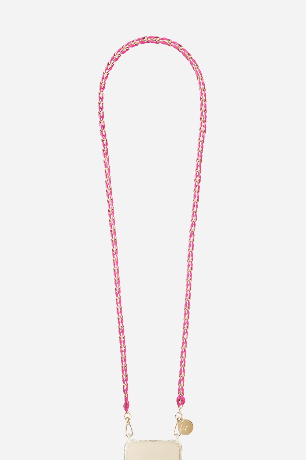 Long Lou fuchsia chain 120 cm