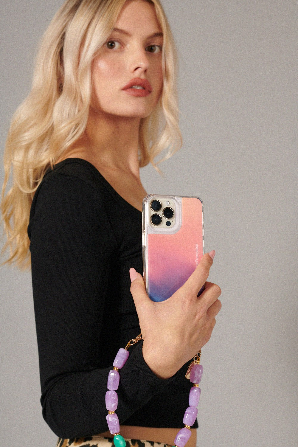 Chaine Courte Talia Violet 40 cm