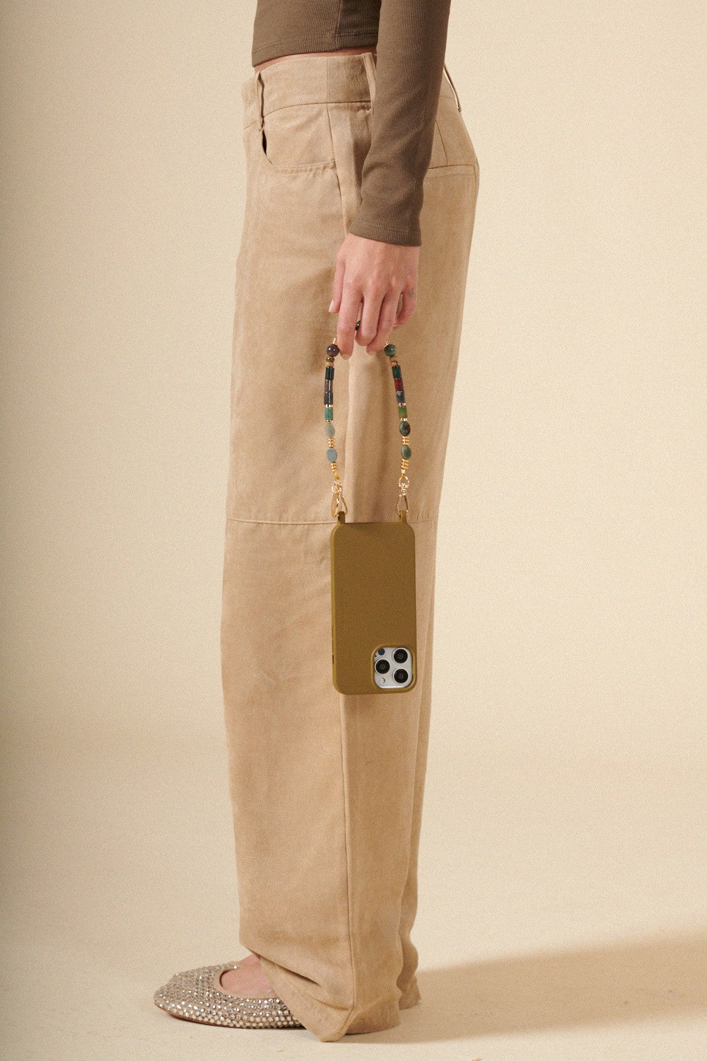 Chaine Courte Jade Vert 40 cm