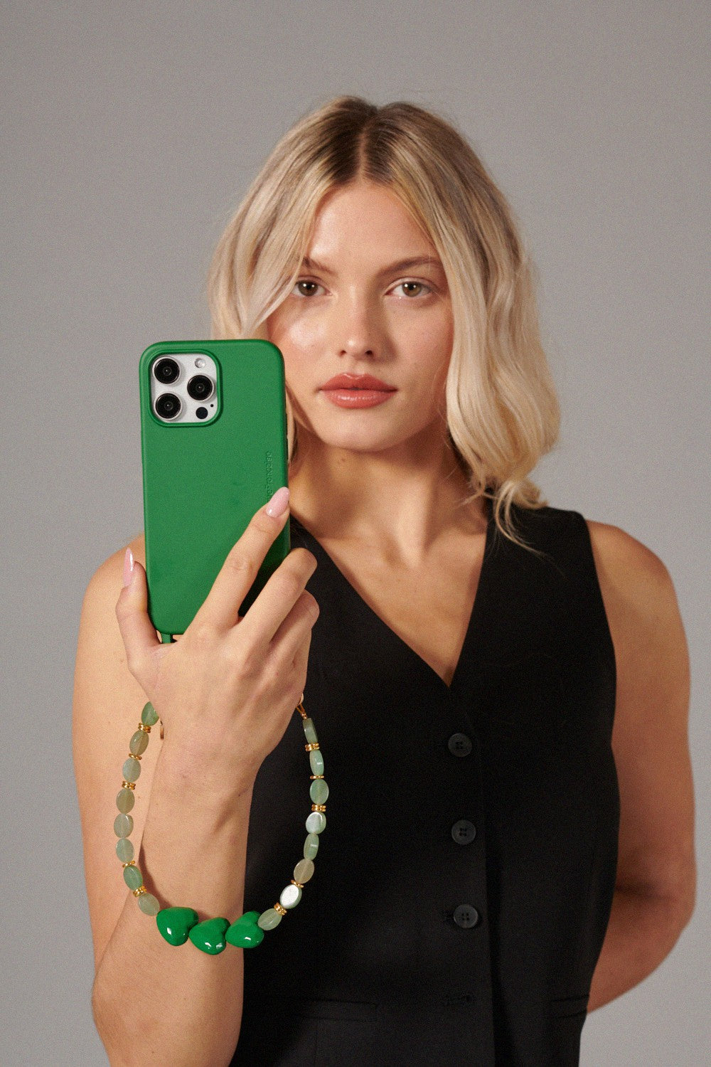 Chaine Courte Amy Vert 40 cm