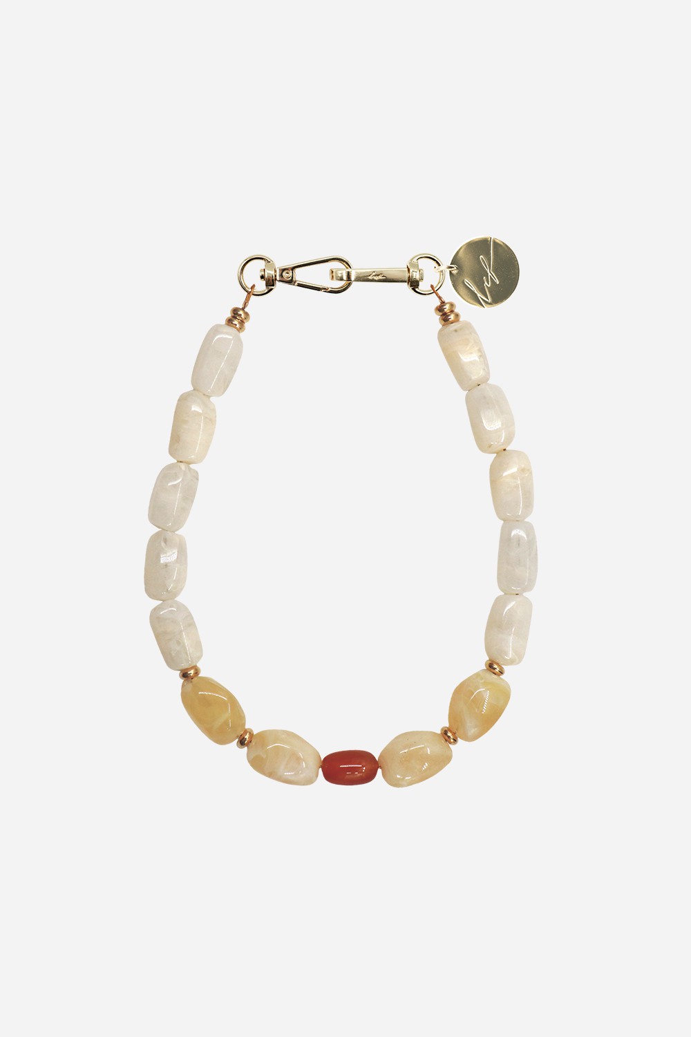 Chaine Courte Dolly Blanc 40 cm