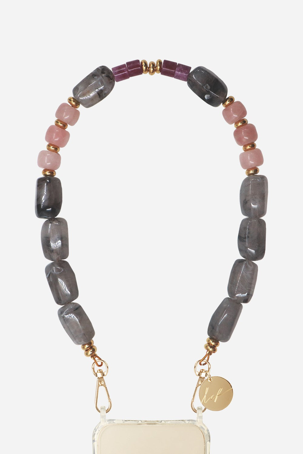 Chaine Courte Divya Gris 40 cm