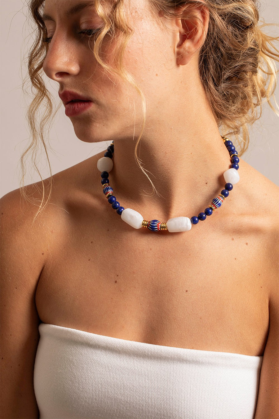 Chaine Courte Calista Bleu 40 cm - 2