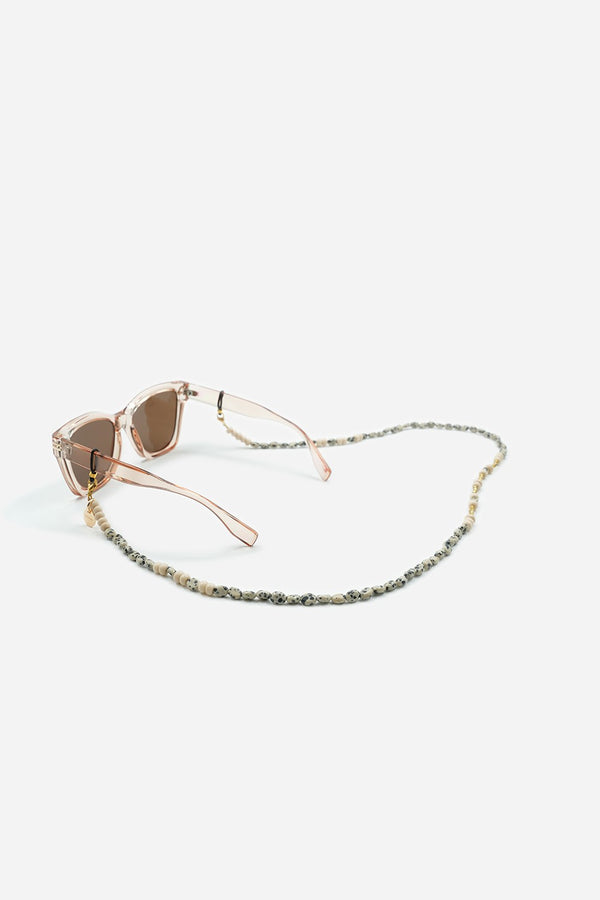 Bijoux Chaine De Lunettes Elyo Beige 72 cm