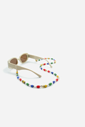 Jewelry Chain Glasses Sola White Multicolor 72 cm
