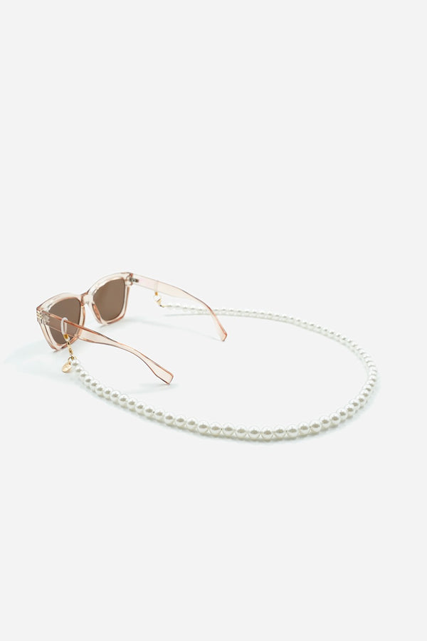 Bijoux Chaine De Lunettes Agathe Blanc 72 cm