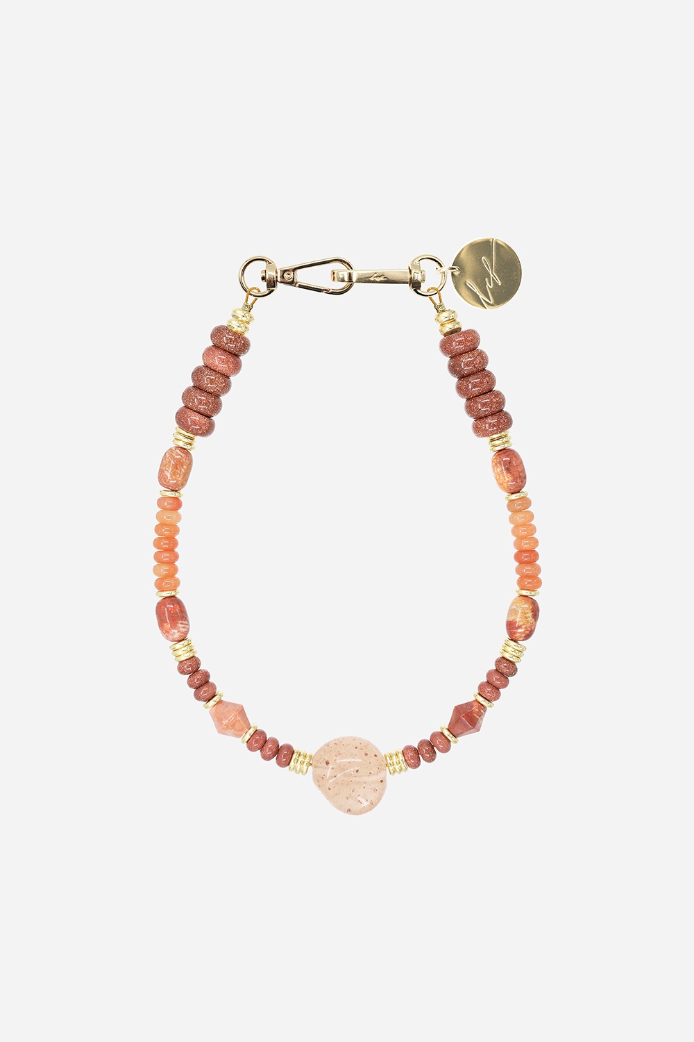 Chaine Courte Meha Marron 40 cm