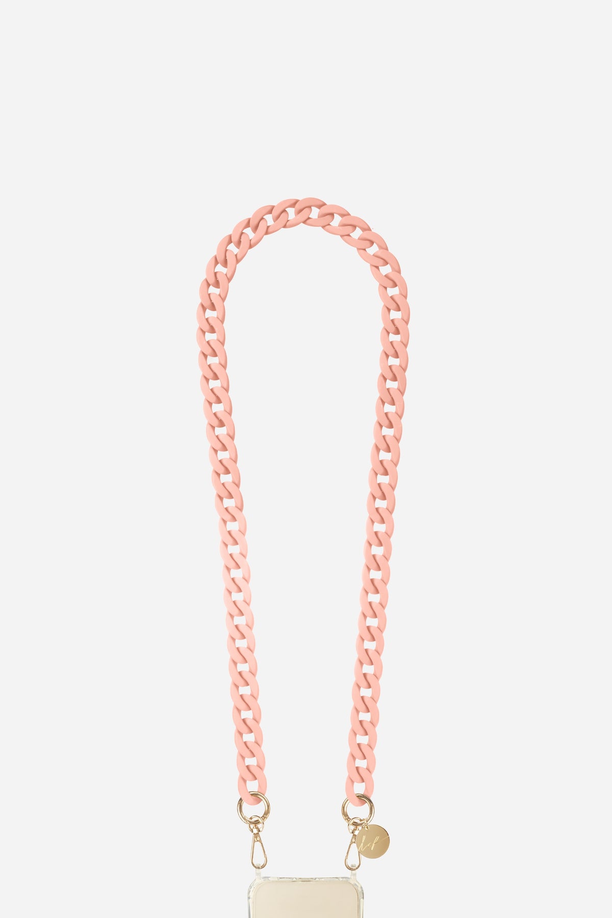 Chaine Longue Sarah rose pâle 100 cm