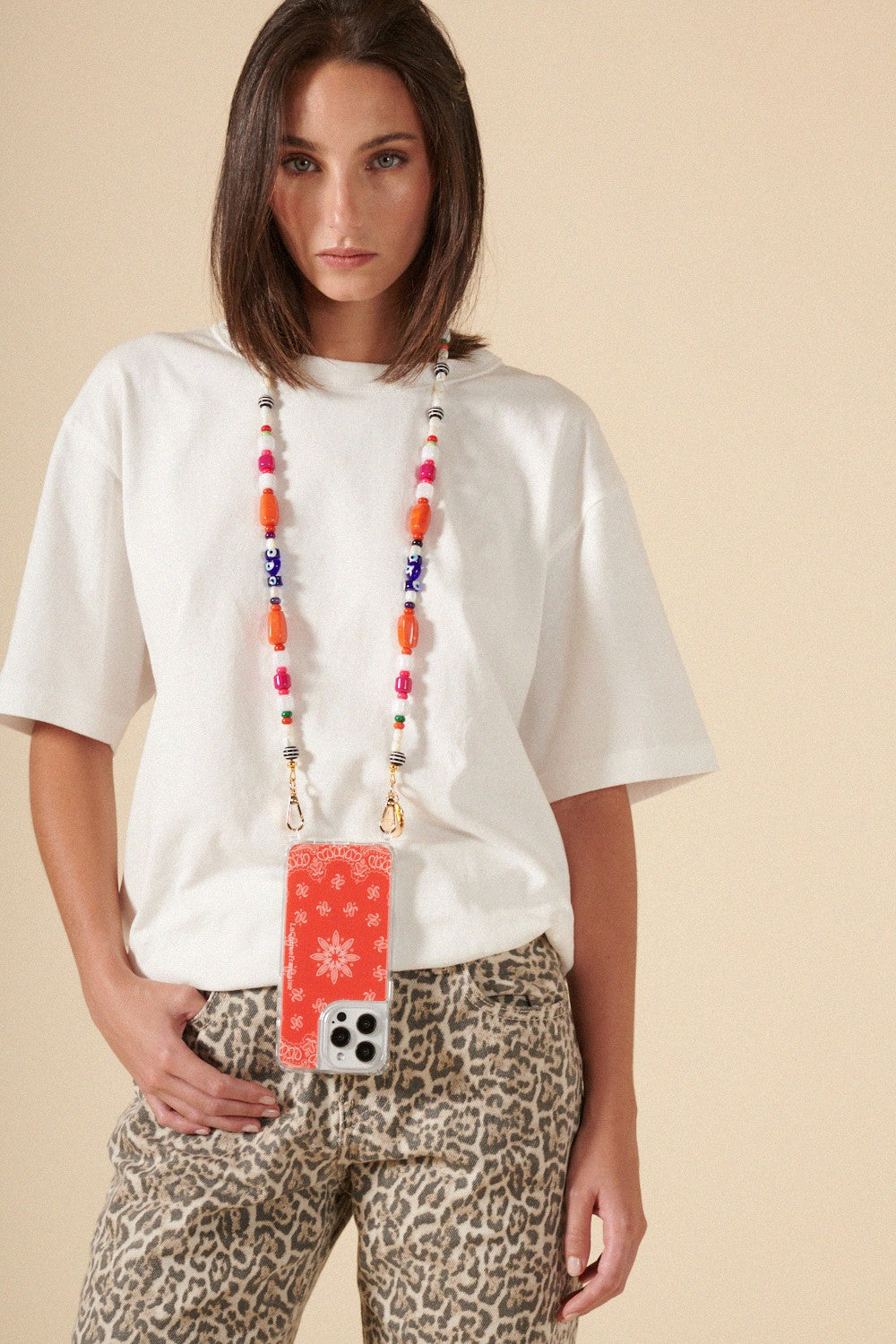 Chaine Longue Isabella Multicolore 100 cm