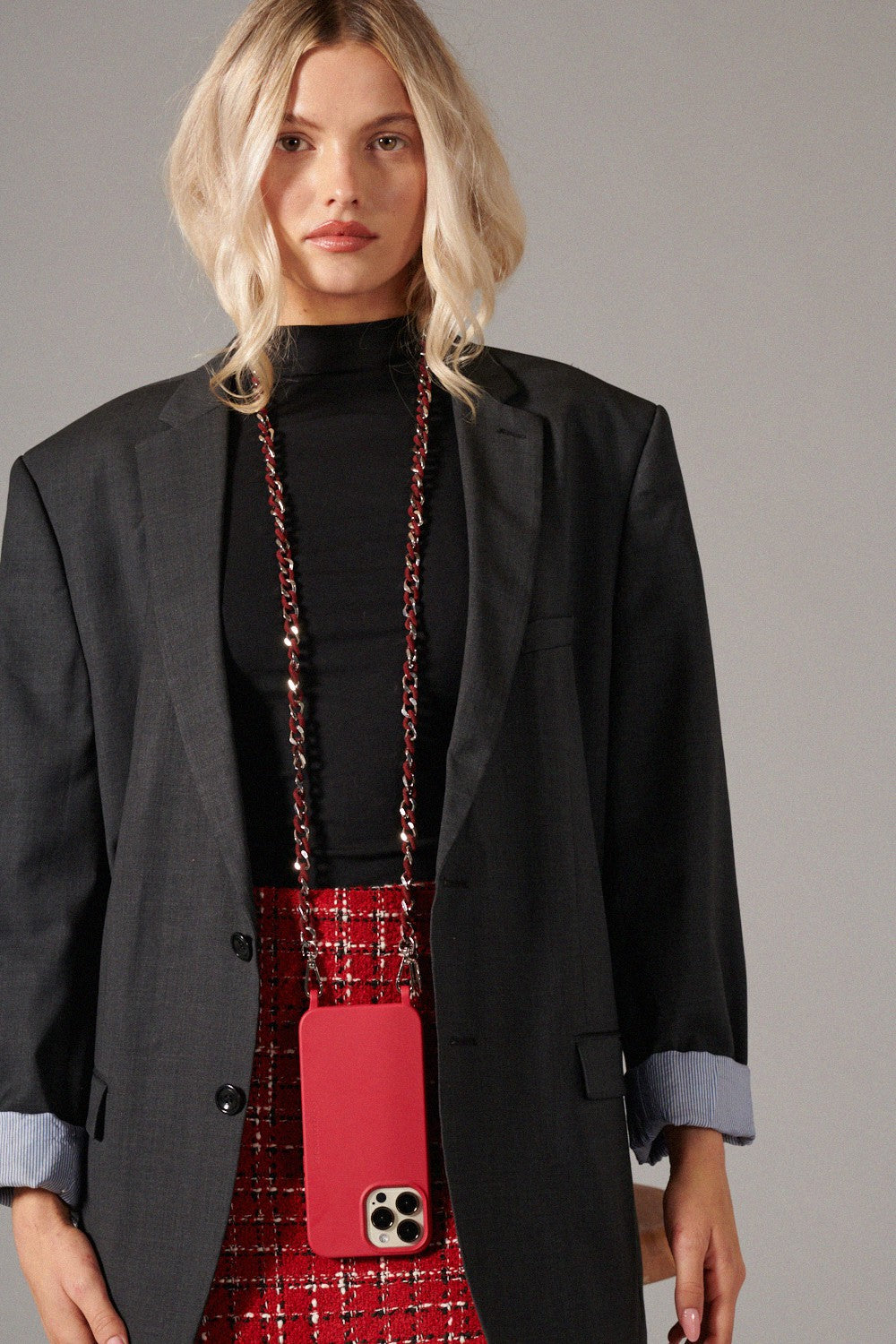 Chaine Longue Sona Rouge 120 cm