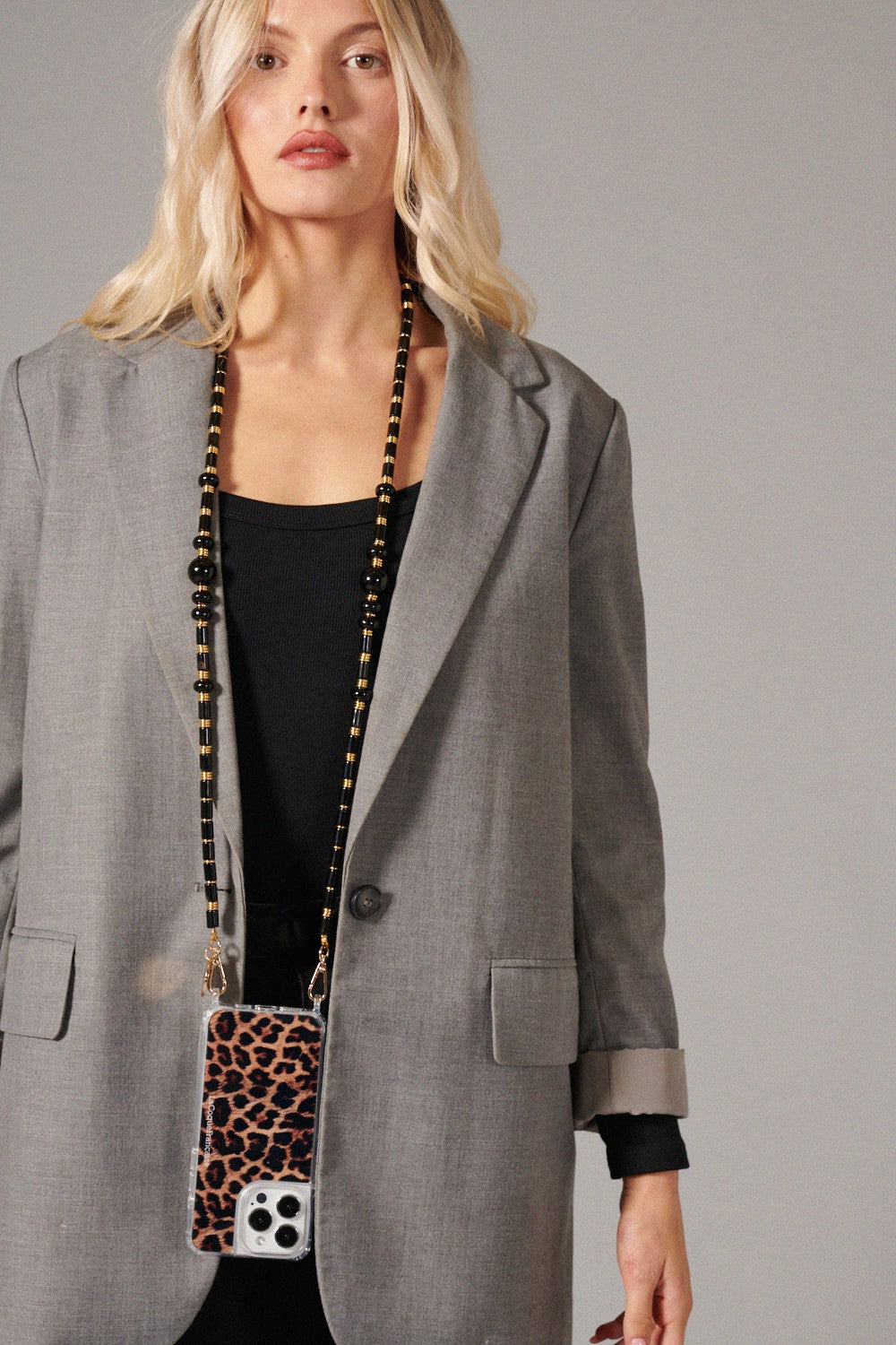 Leia Black Long Chain 120 cm