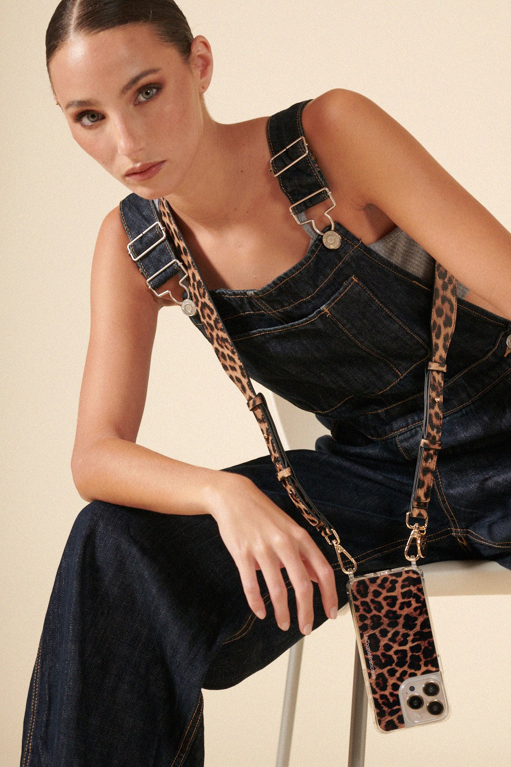 Chaine Longue Nora Leopard 120 cm - 3