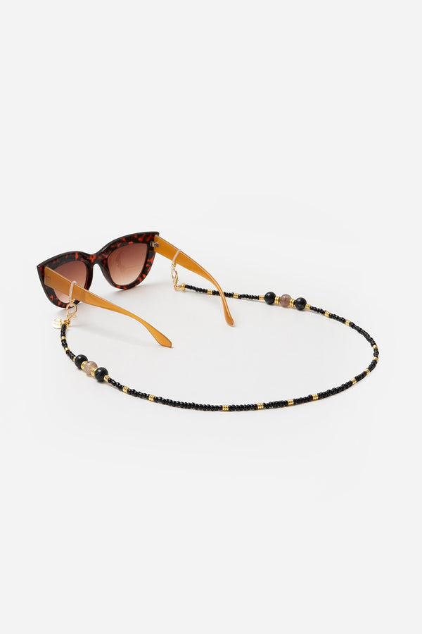 Bijoux Chaine De Lunettes Iris Noir 72 cm