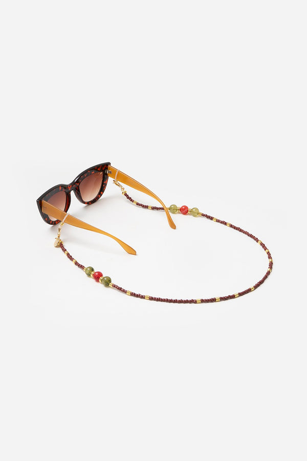 Bijoux Chaine De Lunettes Iris Marron 72 cm