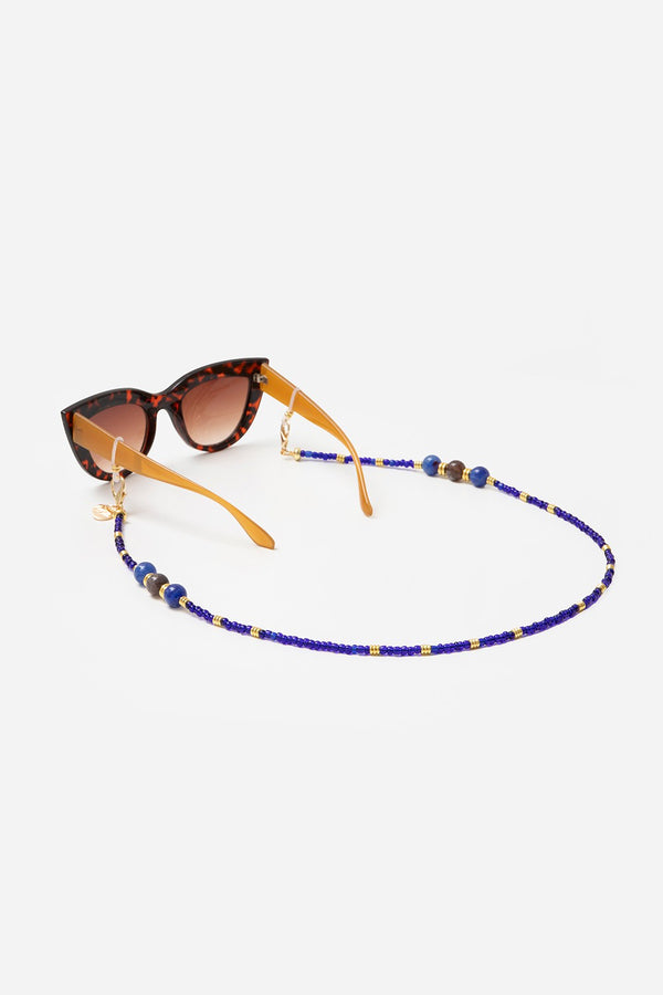 Bijoux Chaine De Lunettes Iris Bleu 72 cm
