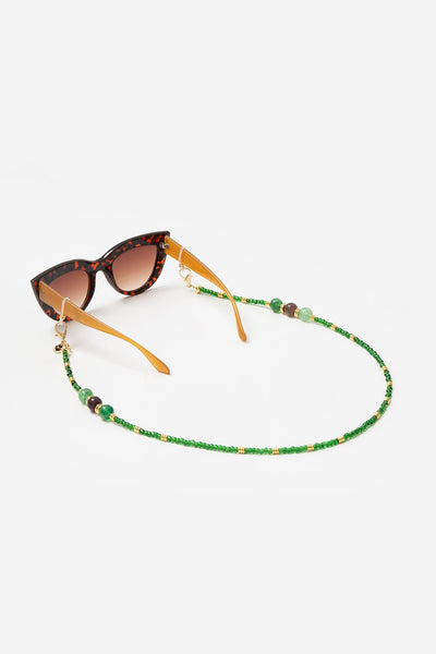 Green Iris Glasses Chain Jewelry 72 cm