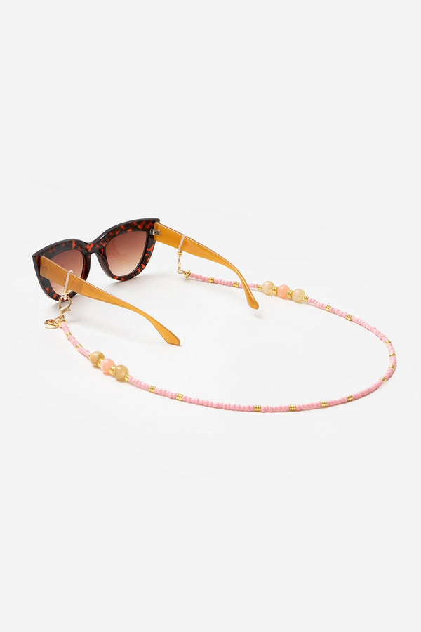 Bijoux Chaine De Lunettes Iris Rose 72 cm