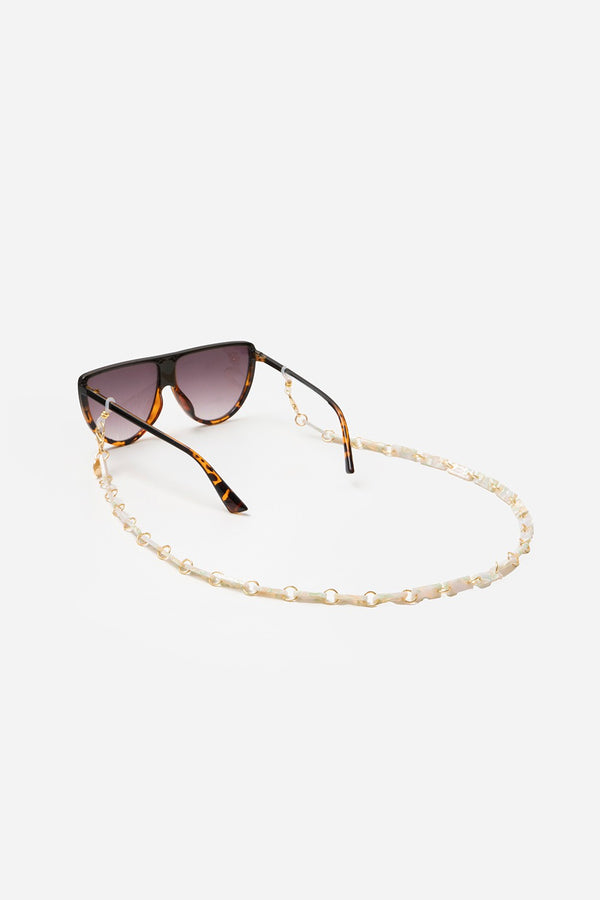 Bijoux Chaine De Lunettes Nahara Beige 72 cm