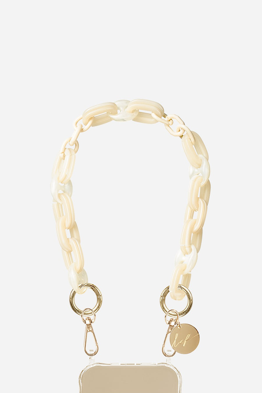 Chaine Courte Ambre Beige 40 cm - 2