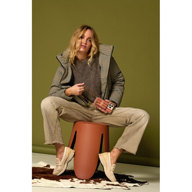 Chaine Courte Iris Marron 40 cm