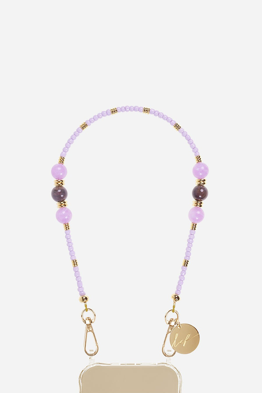 Chaine Courte Iris Parme 40 cm - 2