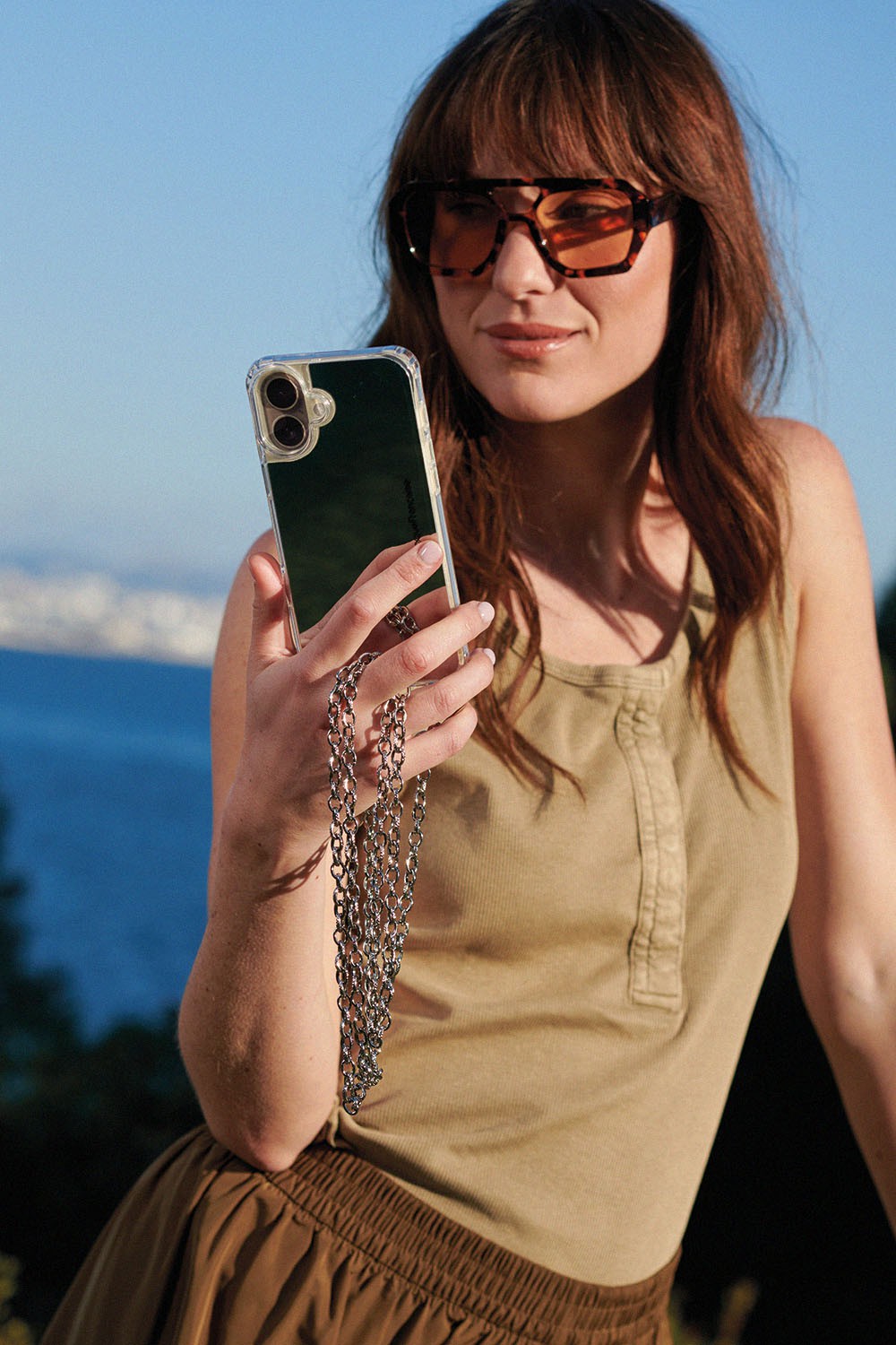 Chaine Longue Aya Argent 120 cm