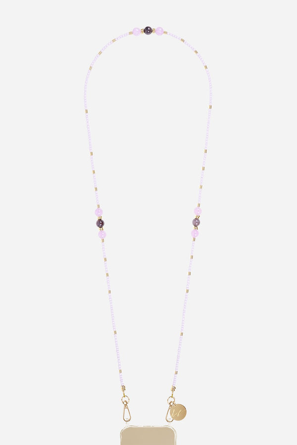 Chaine Longue Iris Violet 120 cm