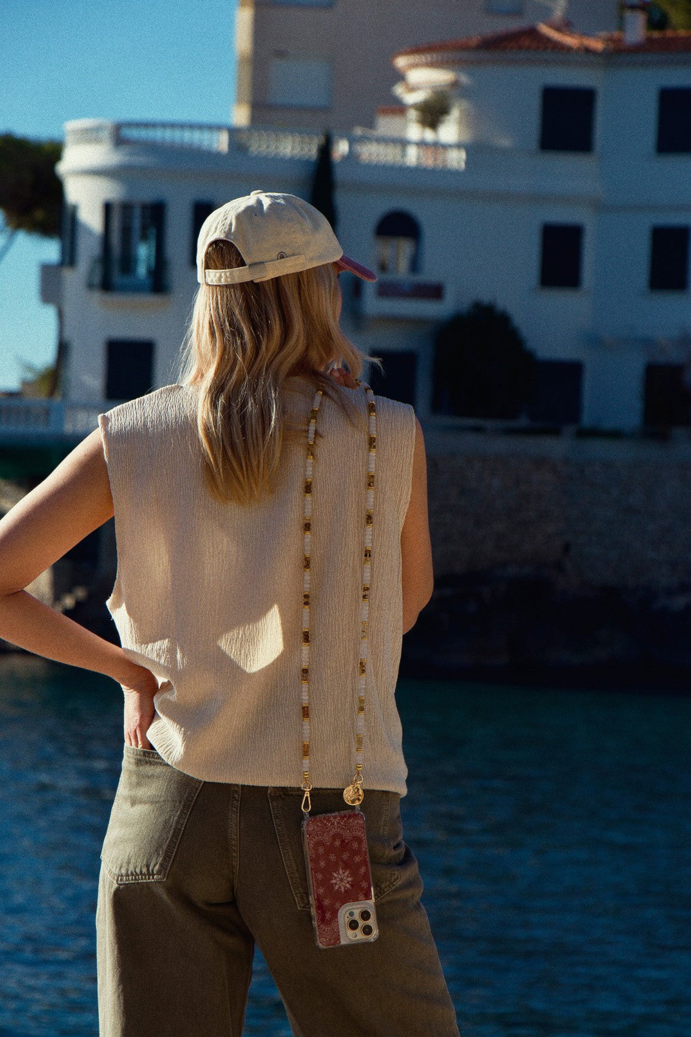 Chaine Longue Joy Blanc 120 cm