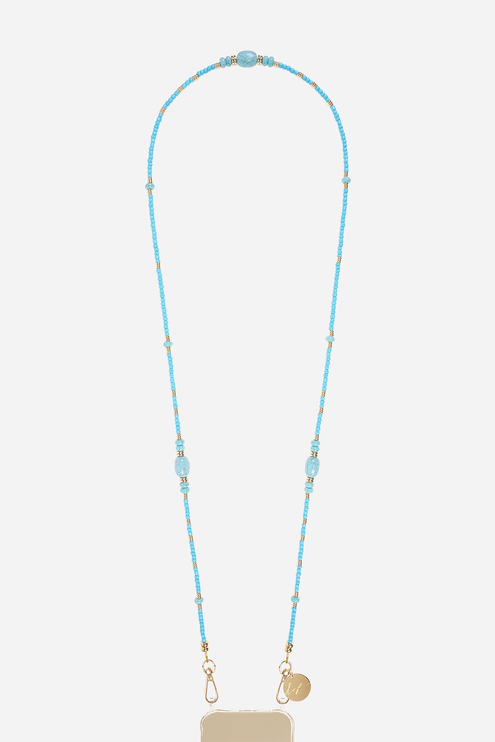 Chaine Longue Kathia Turquoise 120 cm