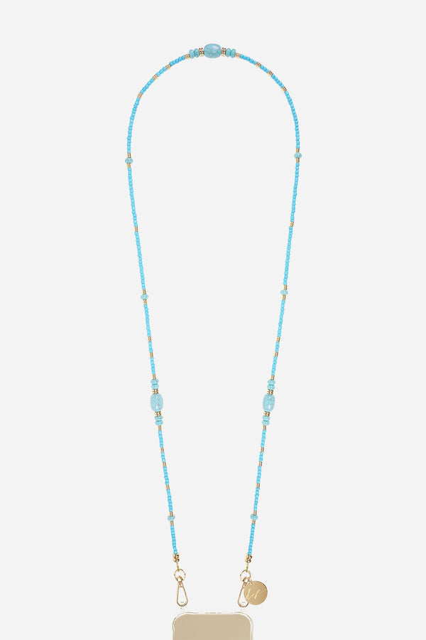 Chaine Longue Kathia Turquoise 120 cm