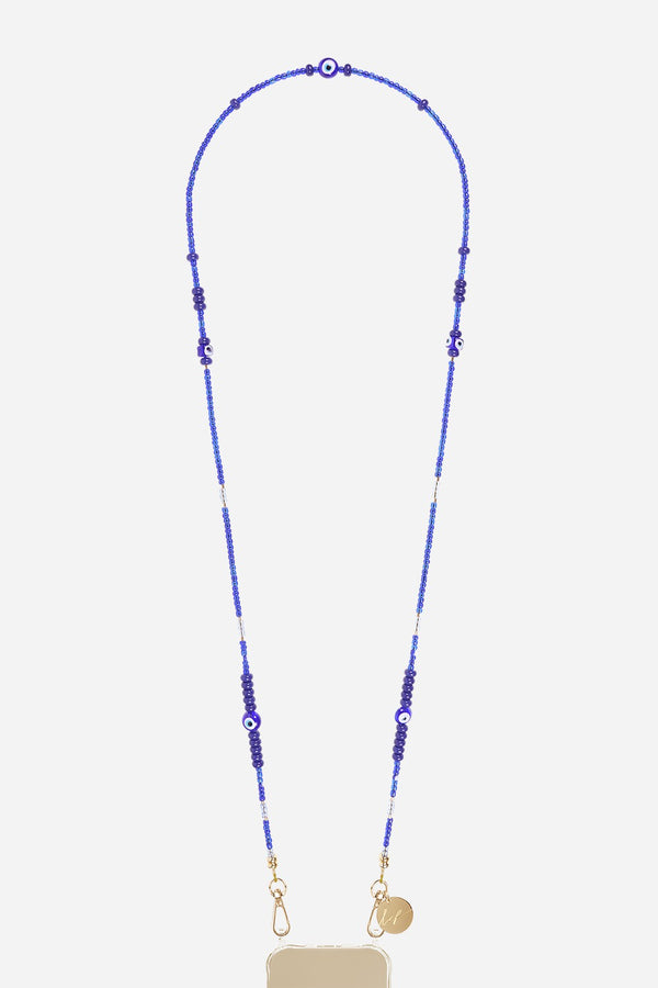 Chaine Longue Leda Bleu 120 cm