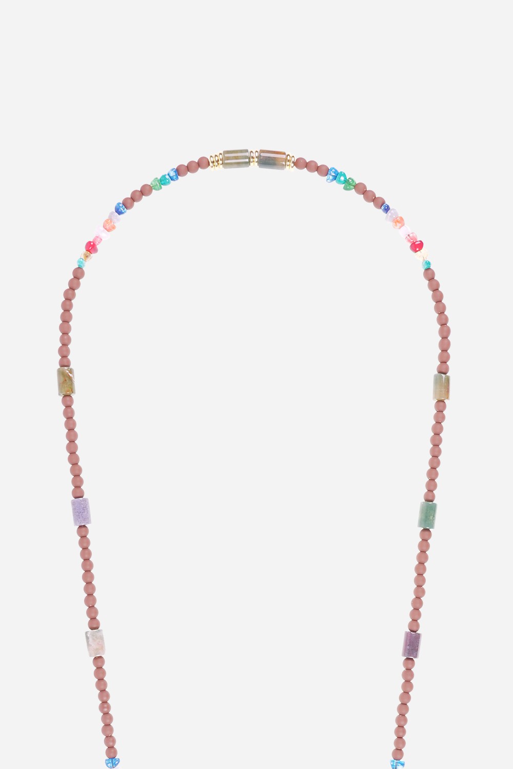 Chaine Longue Nael Marron 120 cm